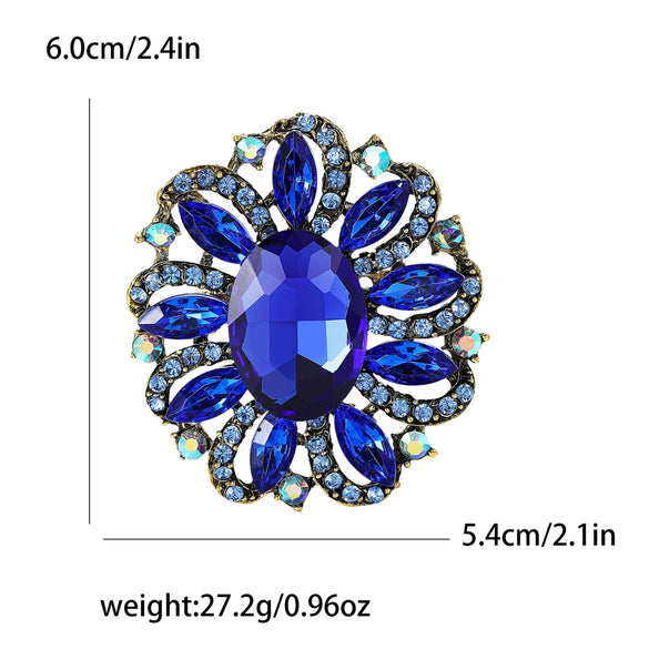 Fashion Creative Alloy Rhinestone Flower Brooch For Women's Clothing