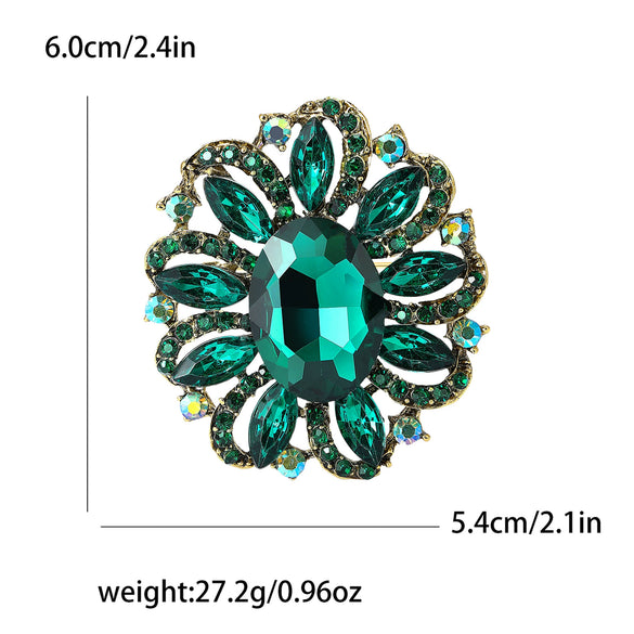 Fashion Creative Alloy Rhinestone Flower Brooch For Women's Clothing