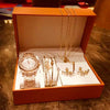 Fashion Creative Alloy Stainless Steel Round Watch And Bracelet Earrings Necklace Set For Female