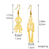 Fashion Creative Asymmetrical Zombie Stainless Steel Pendant Jewelry Earrings With Electroplating For Women