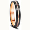 Fashion Creative Black Surface Electroplating Twocolor Stainless Steel Ring