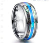 Fashion Creative Black Threegroove Sticker Stainless Steel Ring