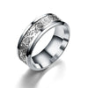 Fashion Creative Carbon Fiber Dragon Pattern Stainless Steel Ring