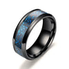 Fashion Creative Carbon Fiber Dragon Pattern Stainless Steel Ring