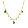 Fashion Creative Cartoon Fruit Avocado Pendant Stainless Steel Goldplated Necklace With O Word Chain