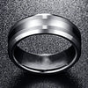 Fashion Creative Couple Ring Silver Beveled Stainless Steel Ring