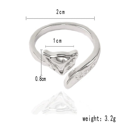 Fashion Creative Cute Animal Fox Geometric Open Alloy Ring