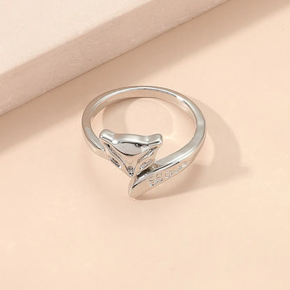 Fashion Creative Cute Animal Fox Geometric Open Alloy Ring