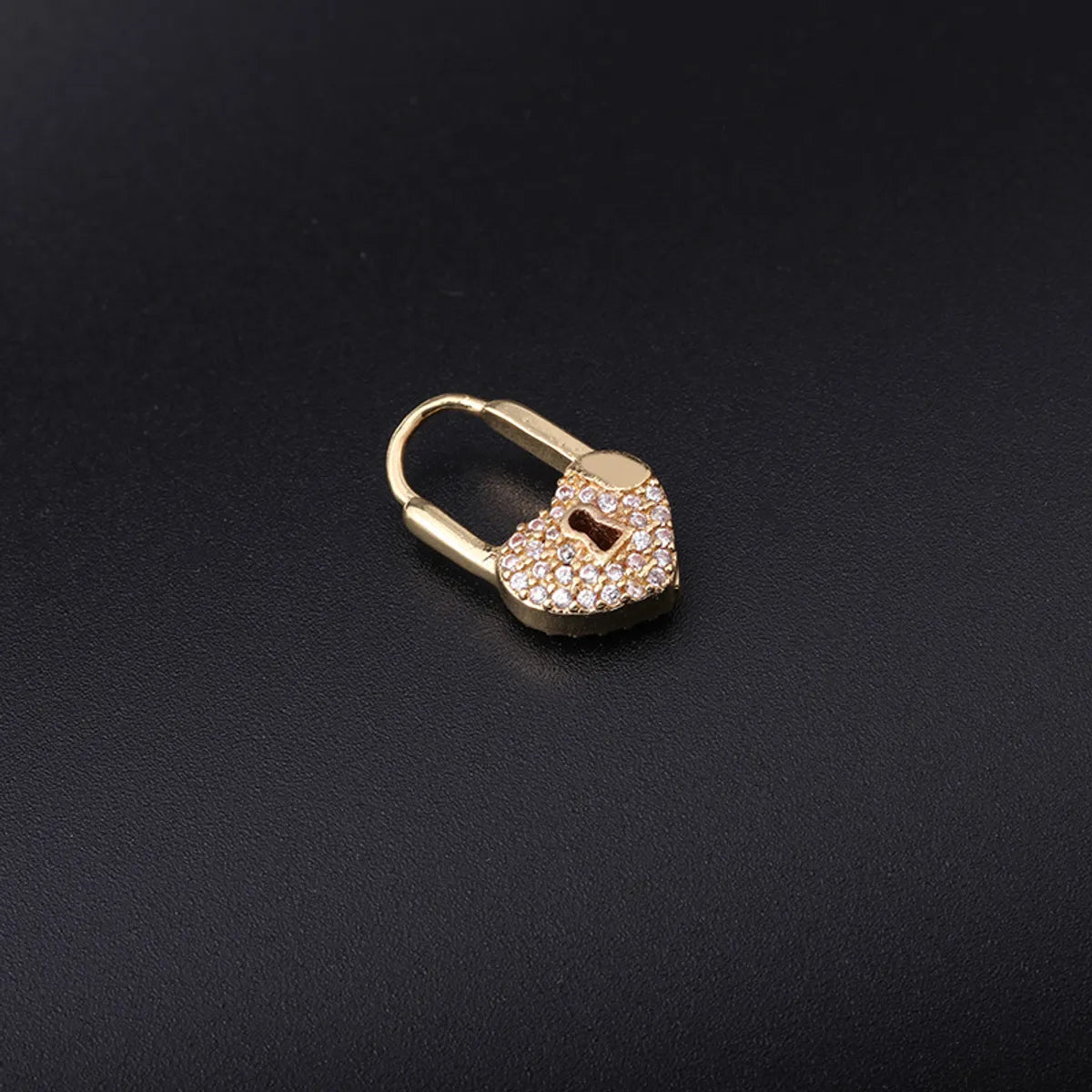 Fashion Creative Double-sided Zircon Heart-shape Alloy Earrings