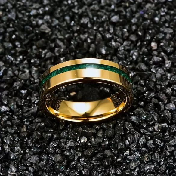 Fashion Creative Front Sticker Stainless Steel Ring In Genderless Style With Geometric Design