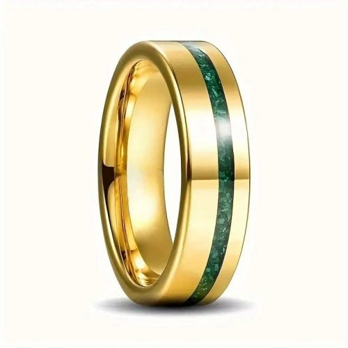 Fashion Creative Front Sticker Stainless Steel Ring In Genderless Style With Geometric Design