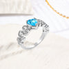 Fashion Creative Love Ring Zinc Alloy Heartshaped Inlaid Zircon For Women