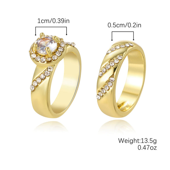 Fashion Creative Love Ring Zinc Alloy Heartshaped Inlaid Zircon For Women