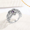 Fashion Creative Love Ring Zinc Alloy Heartshaped Inlaid Zircon For Women