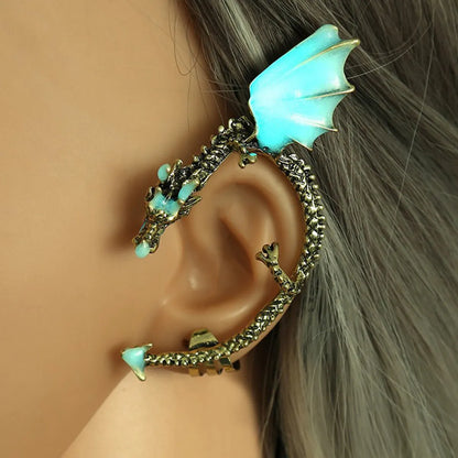 Fashion Creative Luminous Dragon Shape Ear Clip One Piece