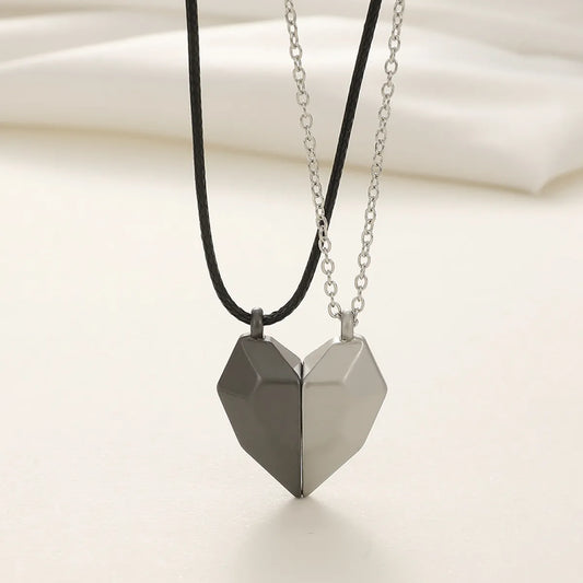 Fashion Heart Alloy Couple Necklace