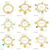 Fashion Creative Multi Element Pendant Chain Stainless Steel Bracelet With Flower Shape And Electroplating For Women