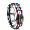 Fashion Creative Ring Jewelry Black Wood Grain Shell Stainless Steel