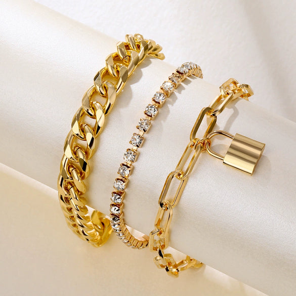 Fashion Creative Round Love Cross Alloy Vintage Diamond Electroplated Bracelet