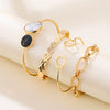 Fashion Creative Round Love Cross Alloy Vintage Diamond Electroplated Bracelet