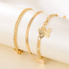 Fashion Creative Round Love Cross Alloy Vintage Diamond Electroplated Bracelet