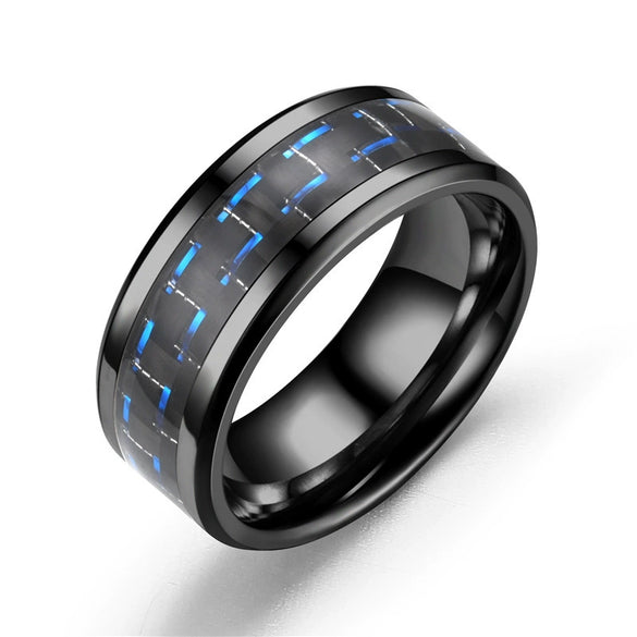 Fashion Creative Silver Flat Slotted Stainless Steel Ring With Geometric Shape And Electroplating