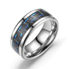 Fashion Creative Silver Flat Slotted Stainless Steel Ring With Geometric Shape And Electroplating
