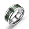Fashion Creative Silver Flat Slotted Stainless Steel Ring With Geometric Shape And Electroplating