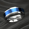Fashion Creative Silver Flat Slotted Stainless Steel Ring With Geometric Style And Electroplating Process