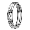 Fashion Creative Silver Laser Pattern Stainless Steel Ring