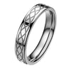 Fashion Creative Silver Laser Pattern Stainless Steel Ring