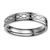 Fashion Creative Silver Laser Pattern Stainless Steel Ring