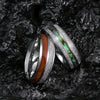 Fashion Creative Silver Wood Grain Stainless Steel Ring With Electroplating