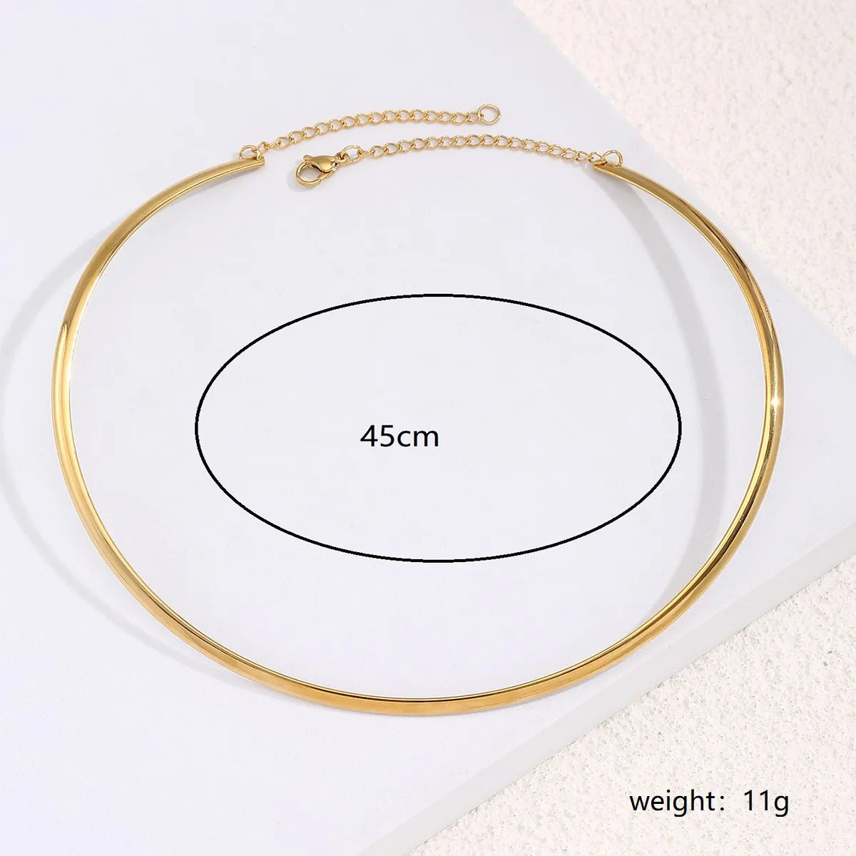 Fashion Creative Simple Ornament Stainless Steel 18k Gold Necklace