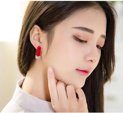 1 Set Fashion Diamond Alloy Artificial Rhinestones Ear Studs