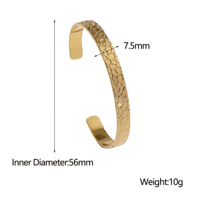 Fashion Crocodile Titanium Steel Plating Bangle 1 Piece