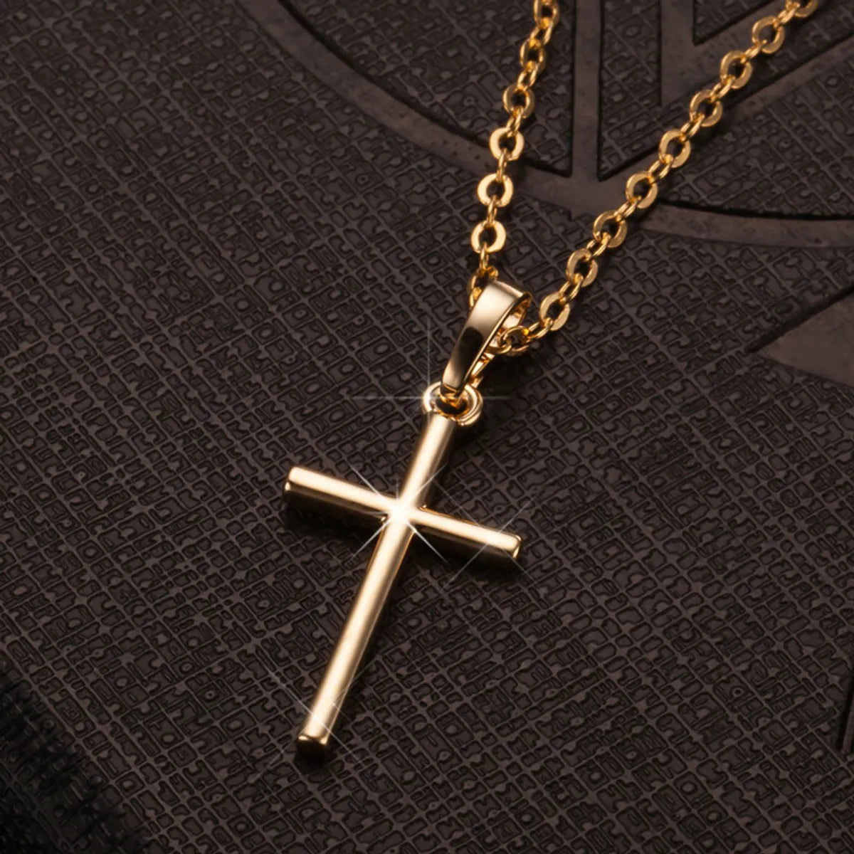 Fashion Cross Alloy Plating Unisex Necklace