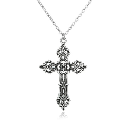 Fashion Cross Alloy Plating Unisex Pendant Necklace 1 Piece