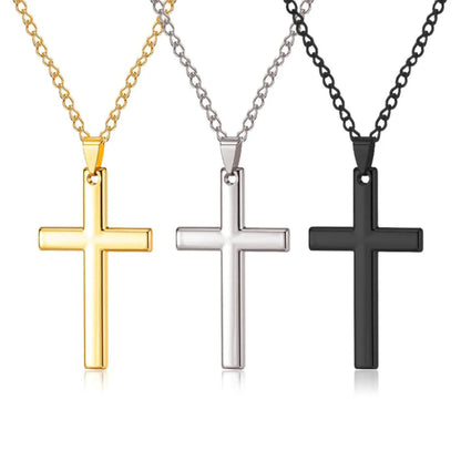 Fashion Cross Alloy Plating Unisex Pendant Necklace 1 Piece