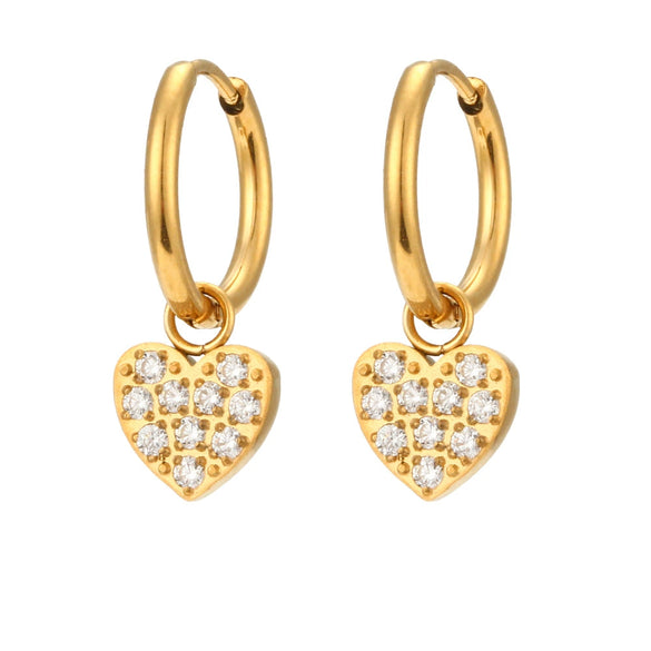 Fashion Cross And Eightpointed Star Earrings Jewelry Stainless Steel Electroplated Geometric Style For Women