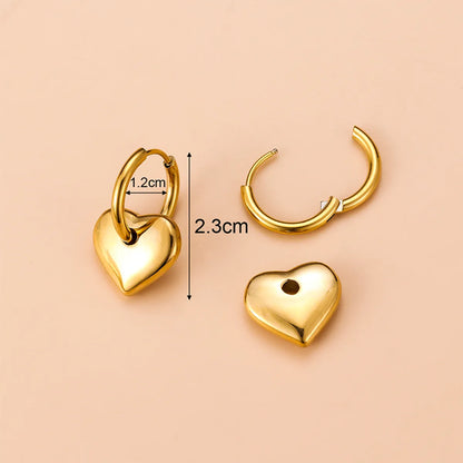 Fashion Cross Devil's Eye Heart Shape Stainless Steel Butterfly Gold Plated Artificial Pearls Rhinestones Dangling Earrings 1 Pair