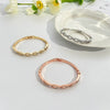 Fashion Cross Diamond Hollow Alloy Woven Twist Electroplated Bracelet Jewelry
