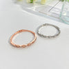 Fashion Cross Diamond Hollow Alloy Woven Twist Electroplated Bracelet Jewelry