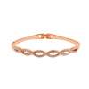 Fashion Cross Diamond Hollow Alloy Woven Twist Electroplated Bracelet Jewelry