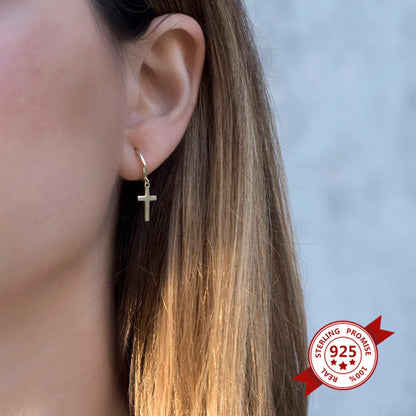 Fashion Cross Female Hip-hop Punk Metal Earrings