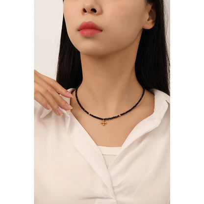 Fashion Cross Pearl Copper Handmade Choker 1 Piece