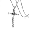 Fashion Cross Stainless Steel Alloy Stoving Varnish Unisex Pendant Necklace 1 Piece