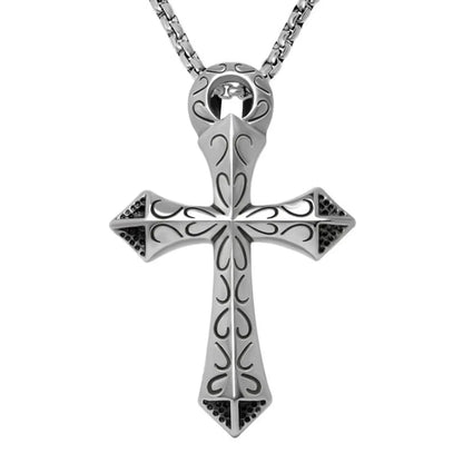 Fashion Cross Stainless Steel Alloy Stoving Varnish Unisex Pendant Necklace 1 Piece