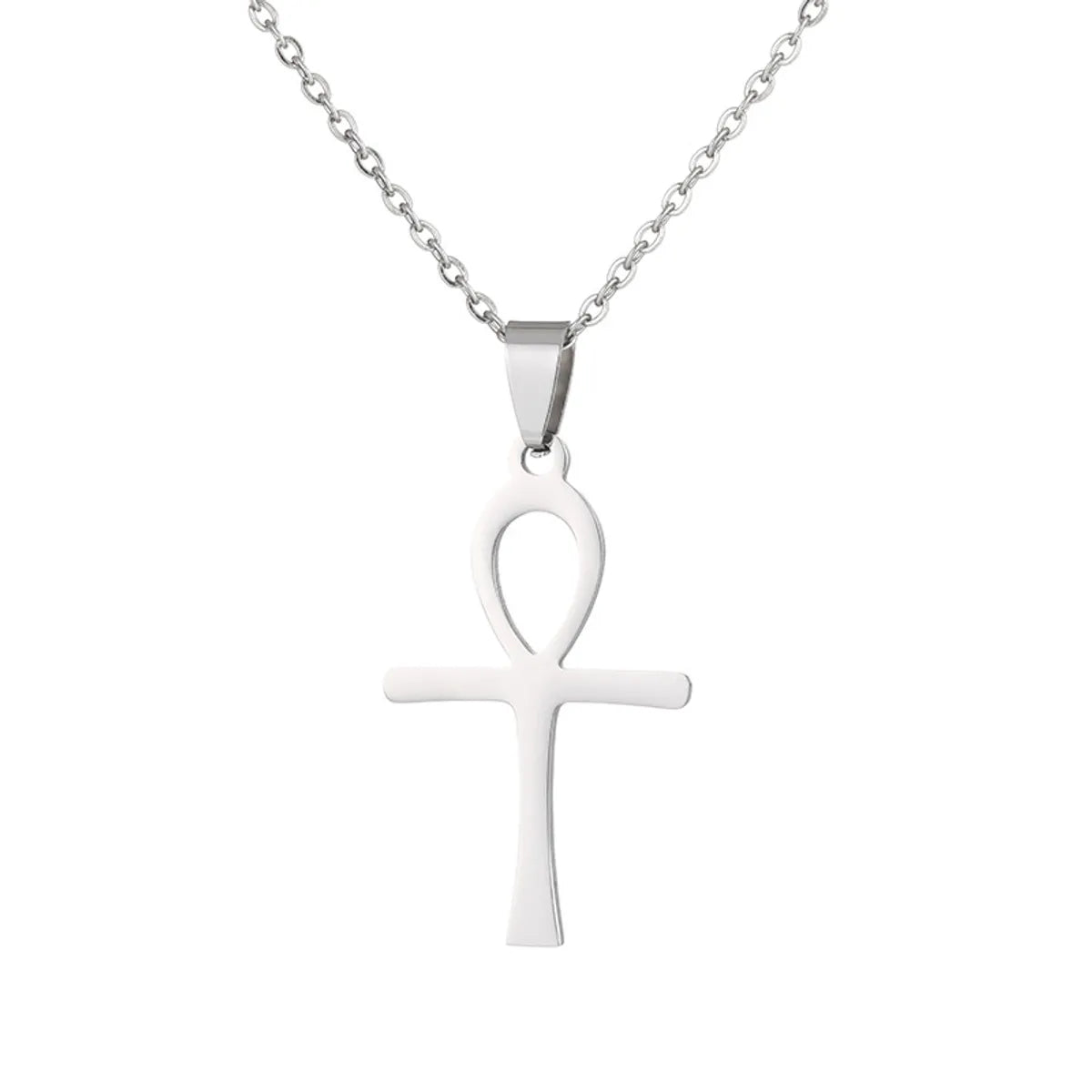 Fashion Cross Stainless Steel Plating Necklace