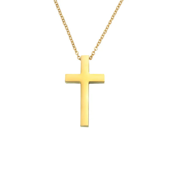 Fashion Cross Stainless Steel Patchwork Pendant Necklace